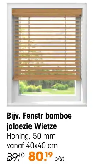 Kwantum Fenstr bamboe jaloezie Wietze aanbieding