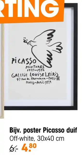 Kwantum Poster Picasso duif aanbieding