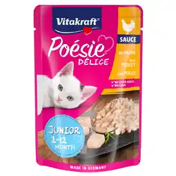 Zooplus 23x85g Vitakraft Poésie Délice Junior Kip natvoer voor katten aanbieding