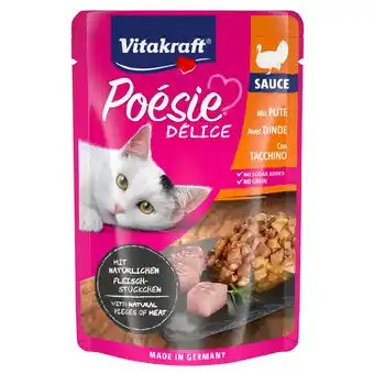 Zooplus 23x85g Vitakraft Poésie Délice kalkoen natvoer voor katten aanbieding