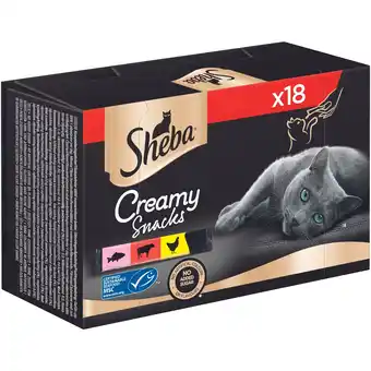 Zooplus 33% korting! SHEBA Creamy snacks - Creamy Snacks Multipak (18 x 12 g) aanbieding