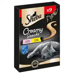 Zooplus 33% korting! SHEBA Creamy snacks - Kip & Zalm (9 x 12 g) aanbieding