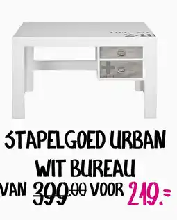 Baby & Tiener Stapelgoed urban wit bureau aanbieding