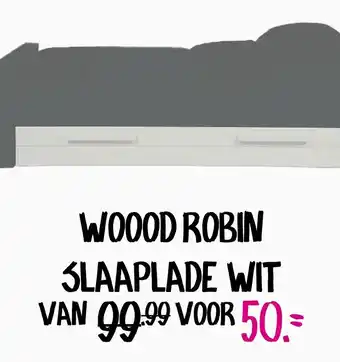 Baby & Tiener Woood robin slaaplade wit aanbieding