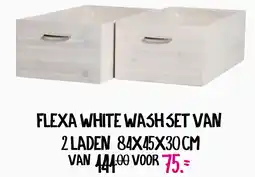 Baby & Tiener Flexa white wash set van 2 laden aanbieding