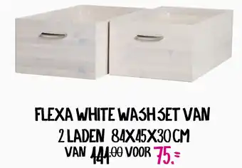 Baby & Tiener Flexa white wash set van 2 laden aanbieding