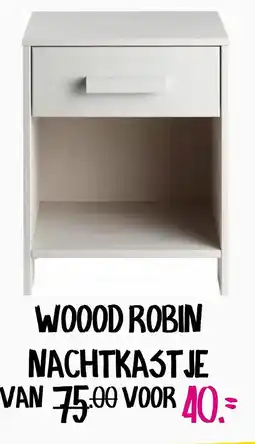 Baby & Tiener Woood robin nachtkastje aanbieding