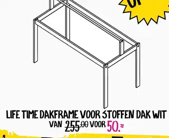 Baby & Tiener Life time dakframe voor stoffen dak wit aanbieding