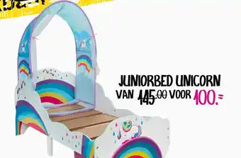 Baby & Tiener Juniorbed unicorn aanbieding