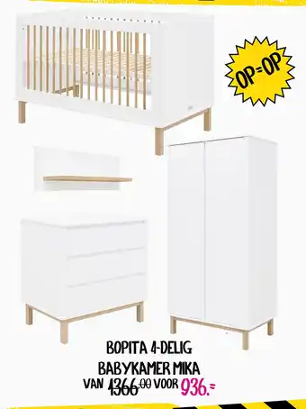 Baby & Tiener Bopita 4 delig babykamer mika aanbieding