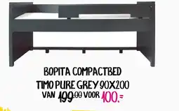 Baby & Tiener Bopita compactbed timo pure grey aanbieding