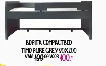 Baby & Tiener Bopita compactbed timo pure grey aanbieding