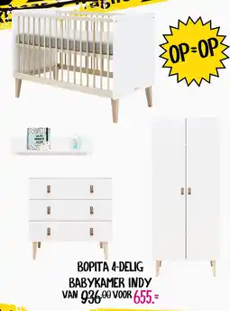 Baby & Tiener Bopita 4 delig babykamer indy aanbieding