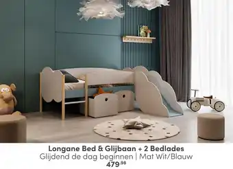 Baby & Tiener Longane Bed & Glijbaan + 2 Bedlades aanbieding