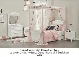 Baby & Tiener Tienerkamer Met Hemelbed Lora aanbieding