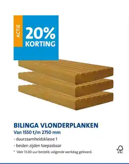 Jongeneel Bilinga vlonderplanken aanbieding