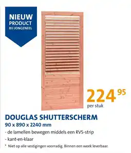 Jongeneel Douglas shutterscherm aanbieding