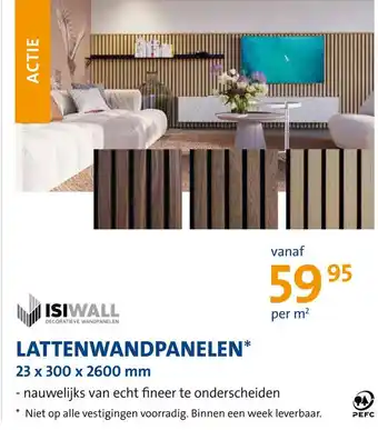 Jongeneel Lattenwandpanelen aanbieding