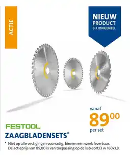 Jongeneel Festool zaagbladensets aanbieding