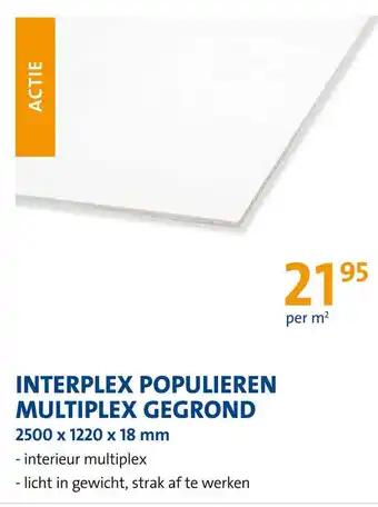 Jongeneel Interplex populieren multiplex gegrond aanbieding