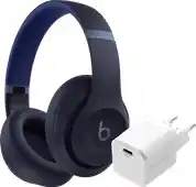 Coolblue Beats Studio Pro Blauw + BlueBuilt Power Delivery Oplader met Usb C Poort 20W Wit aanbieding