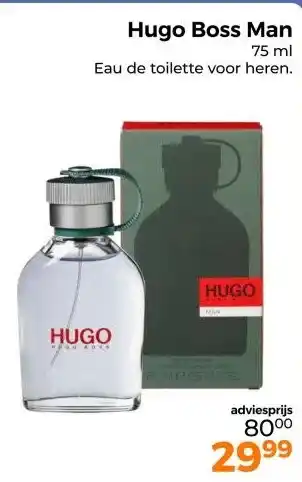 Trekpleister Hugo Boss Man 75 ml Eau de toilette voor heren. aanbieding