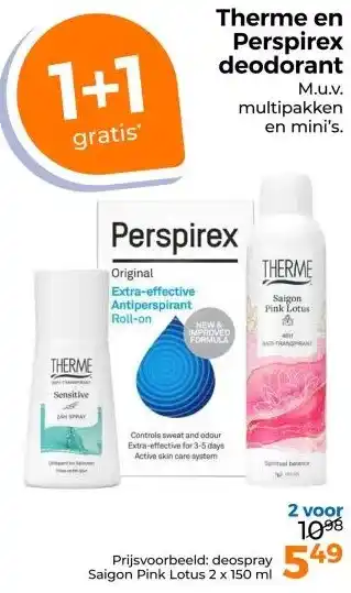 Trekpleister Perspirex deodorant aanbieding