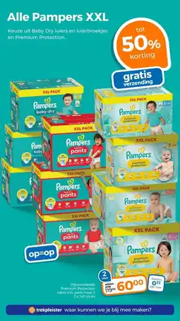 Trekpleister Alle Pampers XXL aanbieding