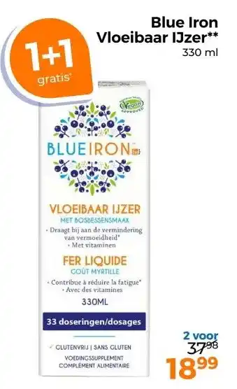 Trekpleister Blue Iron Vloeibaar IJzer** 330 ml aanbieding