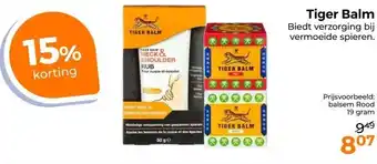 Trekpleister Tiger Balm Biedt verzorging bij vermoeide spieren. aanbieding