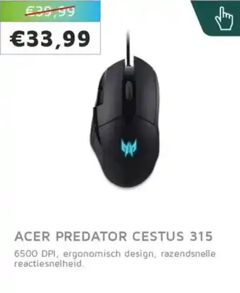 Digitotaal Acer predator cestus 315 aanbieding