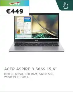 Digitotaal Acer aspire 3 566s 15,6 aanbieding