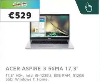 Digitotaal Acer aspire 3 56MA 17,3 aanbieding