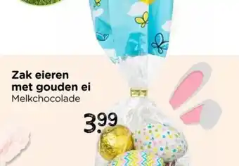 Xenos Zak eieren met gouden ei Melkchocolade aanbieding