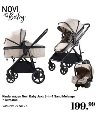 Van Asten BabySuperstore Kinderwagen Novi Baby Jaxx 3-in-1 Sand Melange aanbieding