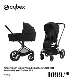 Van Asten BabySuperstore Kinderwagen Cybex Priam Sepia Black/Black aanbieding