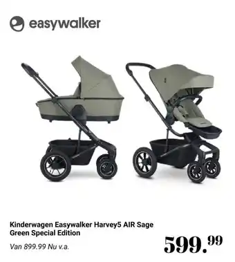 Van Asten BabySuperstore Kinderwagen Easywalker Harvey5 AIR Sage aanbieding