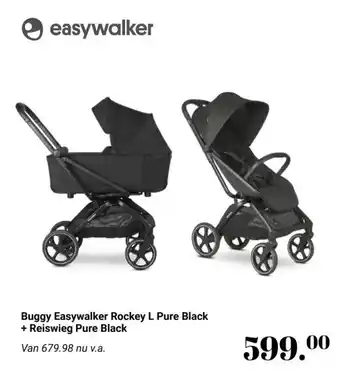 Van Asten BabySuperstore Buggy Easywalker Rockey L Pure Black aanbieding