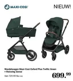 Van Asten BabySuperstore Wandelwagen Maxi-Cosi Oxford Plus Twillic Green aanbieding