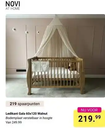 Van Asten BabySuperstore Ledikant Gala 60x120 Walnut aanbieding