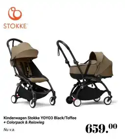 Van Asten BabySuperstore Kinderwagen Stokke YOYO3 Black/Toffee aanbieding