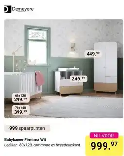 Van Asten BabySuperstore Babykamer Firmiana Wit aanbieding