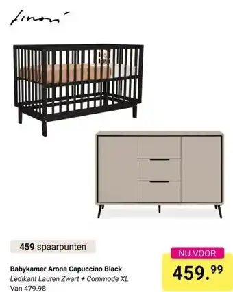 Van Asten BabySuperstore Babykamer Arona Capuccino Black aanbieding