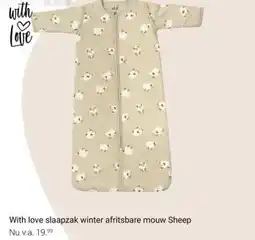 Van Asten BabySuperstore With love slaapzak winter afritsbare mouw Sheep aanbieding