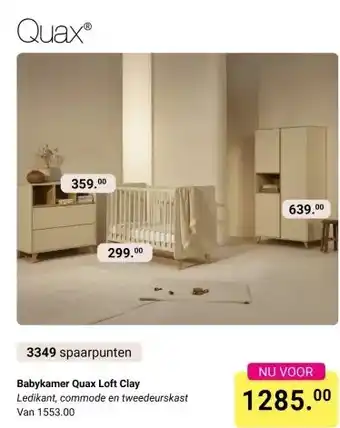 Van Asten BabySuperstore Babykamer Quax Loft Clay aanbieding