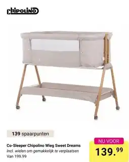 Van Asten BabySuperstore Co-Sleeper Chipolino Wieg Sweet Dreams aanbieding