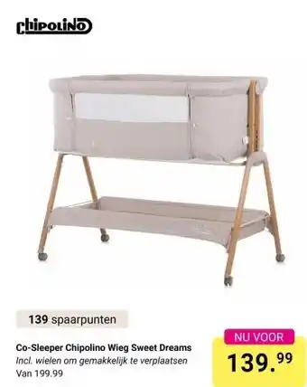 Van Asten BabySuperstore Co-Sleeper Chipolino Wieg Sweet Dreams aanbieding