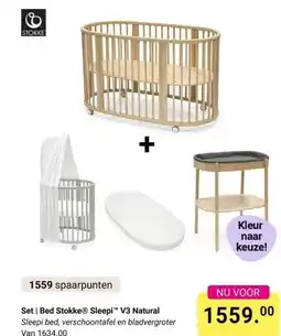 Van Asten BabySuperstore Set Bed Stokke® Sleepi™ V3 Natural aanbieding