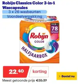 Bol.com Robijn Classics Color 3-in-1 Wascapsules aanbieding