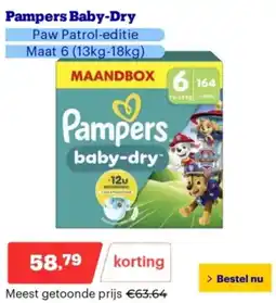 Bol.com Pampers Baby-Dry aanbieding